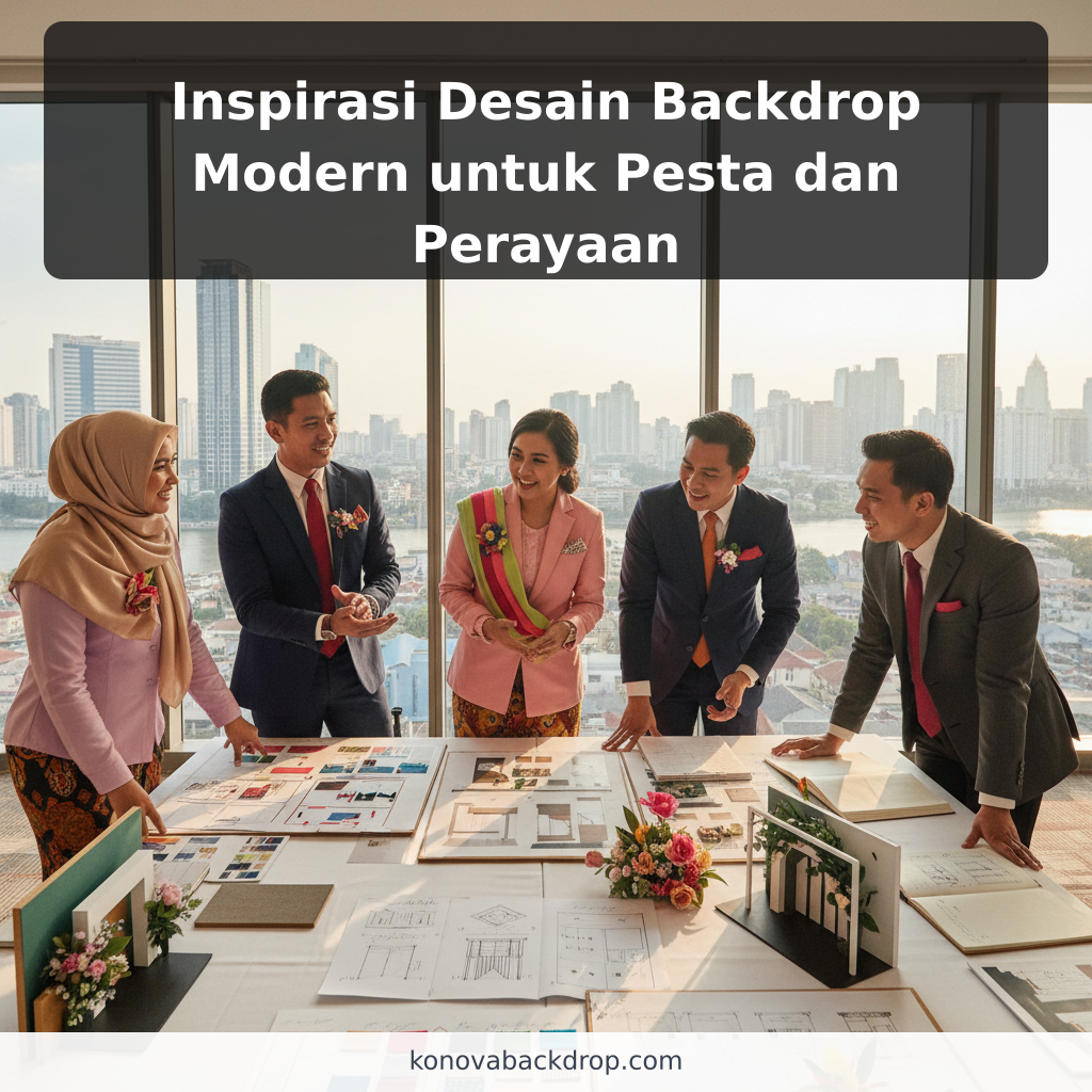 Inspirasi Desain Backdrop Modern untuk Pesta dan Perayaan - ilustrasi