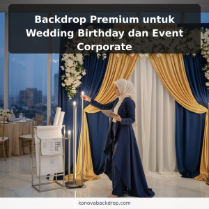 Backdrop Premium untuk Wedding Birthday dan Event Corporate