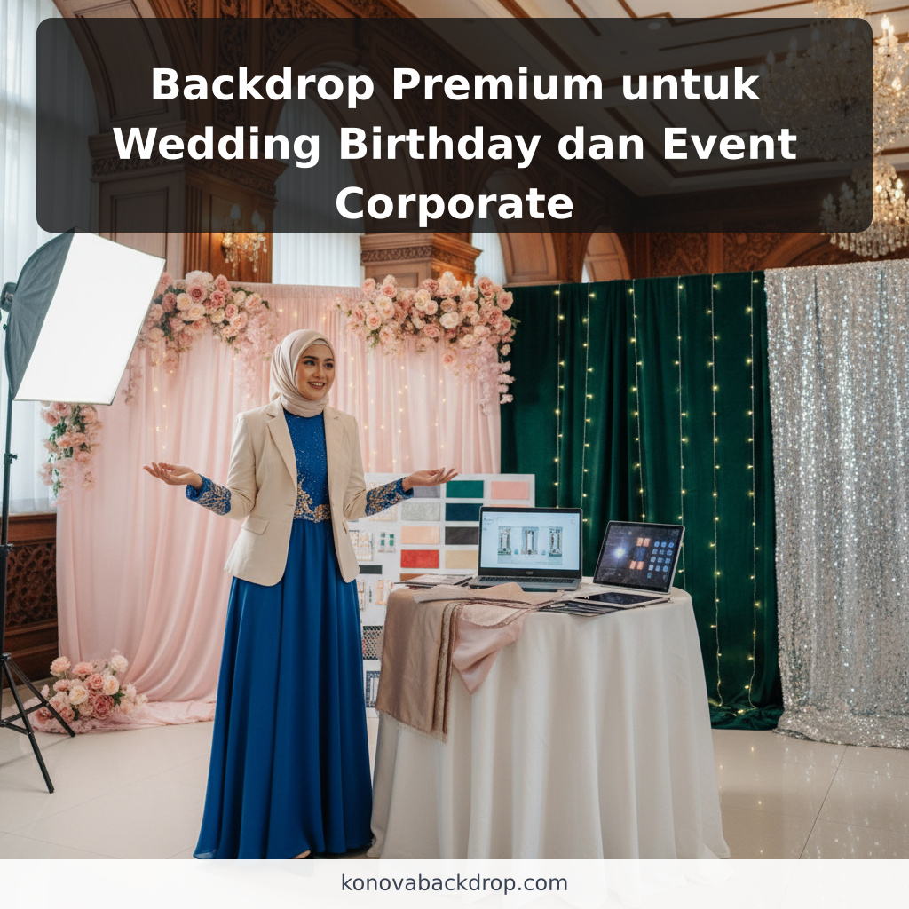 Backdrop Premium untuk Wedding Birthday dan Event Corporate - ilustrasi