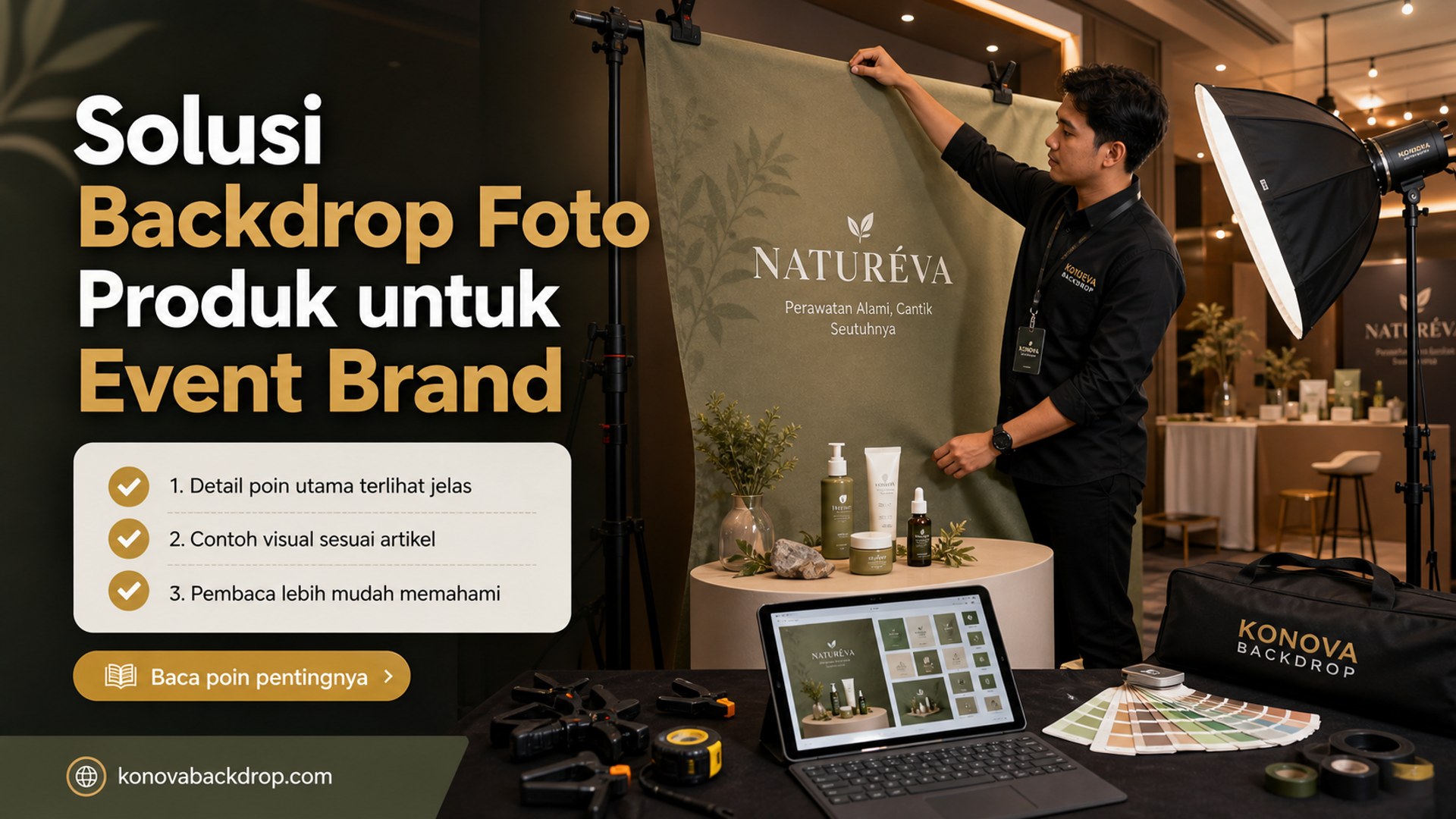 Ilustrasi backdrop pernikahan Semarang - Solusi Backdrop Foto Produk untuk Event Brand