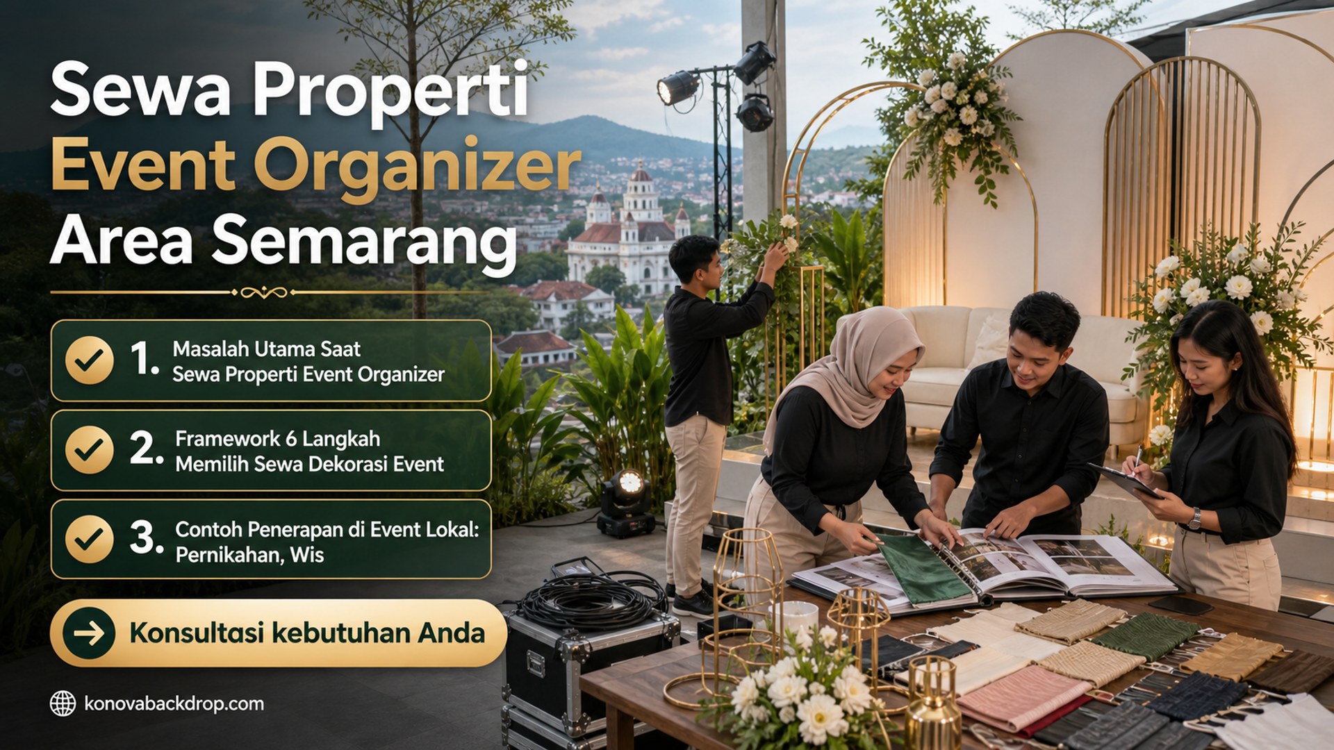backdrop pernikahan Semarang - Sewa Properti Event Organizer Area Semarang
