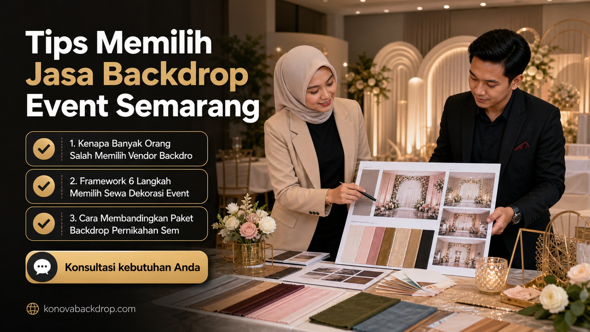 backdrop pernikahan Semarang - Tips Memilih Jasa Backdrop Event Semarang