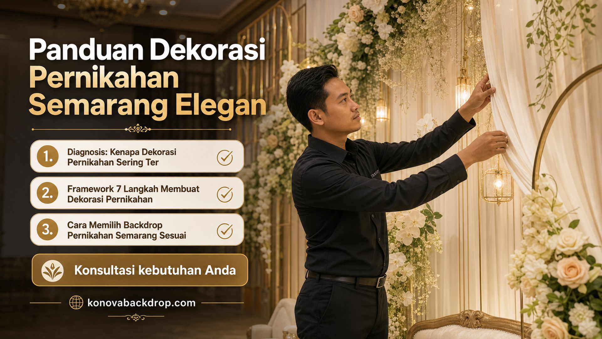 backdrop pernikahan Semarang - Panduan Dekorasi Pernikahan Semarang Elegan