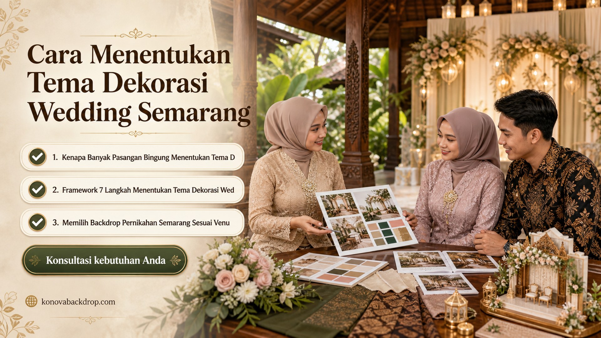 backdrop pernikahan Semarang - Cara Menentukan Tema Dekorasi Wedding Semarang