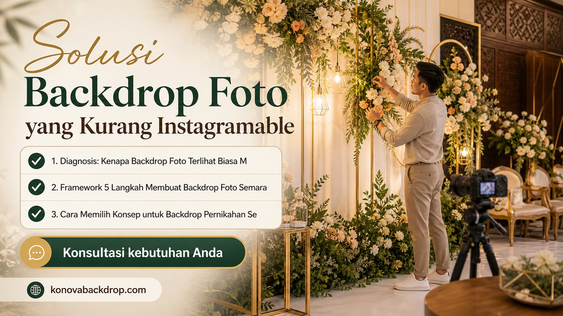 backdrop pernikahan Semarang - Solusi Backdrop Foto yang Kurang Instagramable