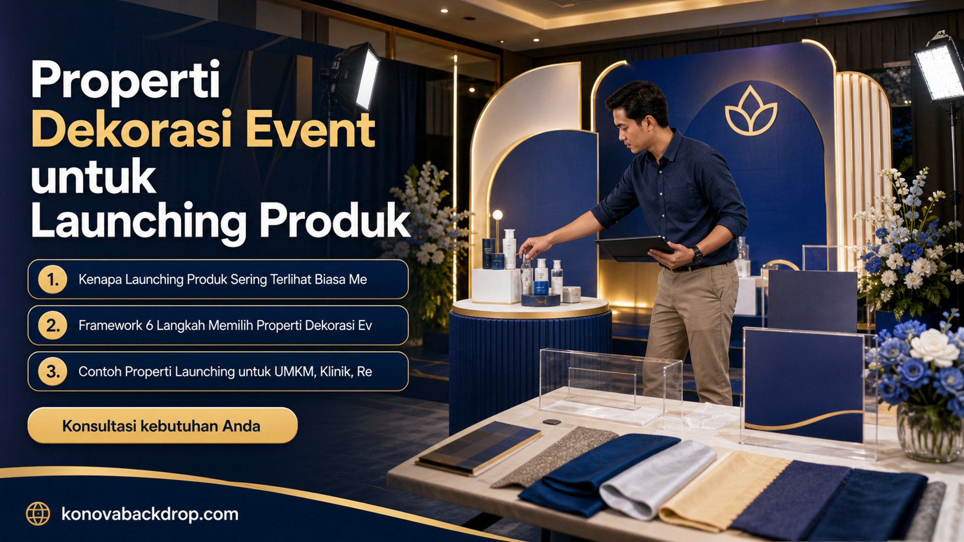 backdrop pernikahan Semarang - Properti Dekorasi Event untuk Launching Produk