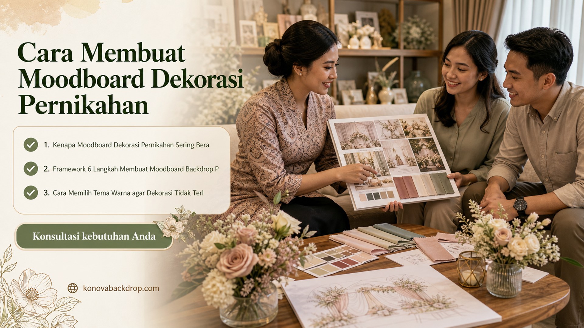 backdrop pernikahan Semarang - Cara Membuat Moodboard Dekorasi Pernikahan