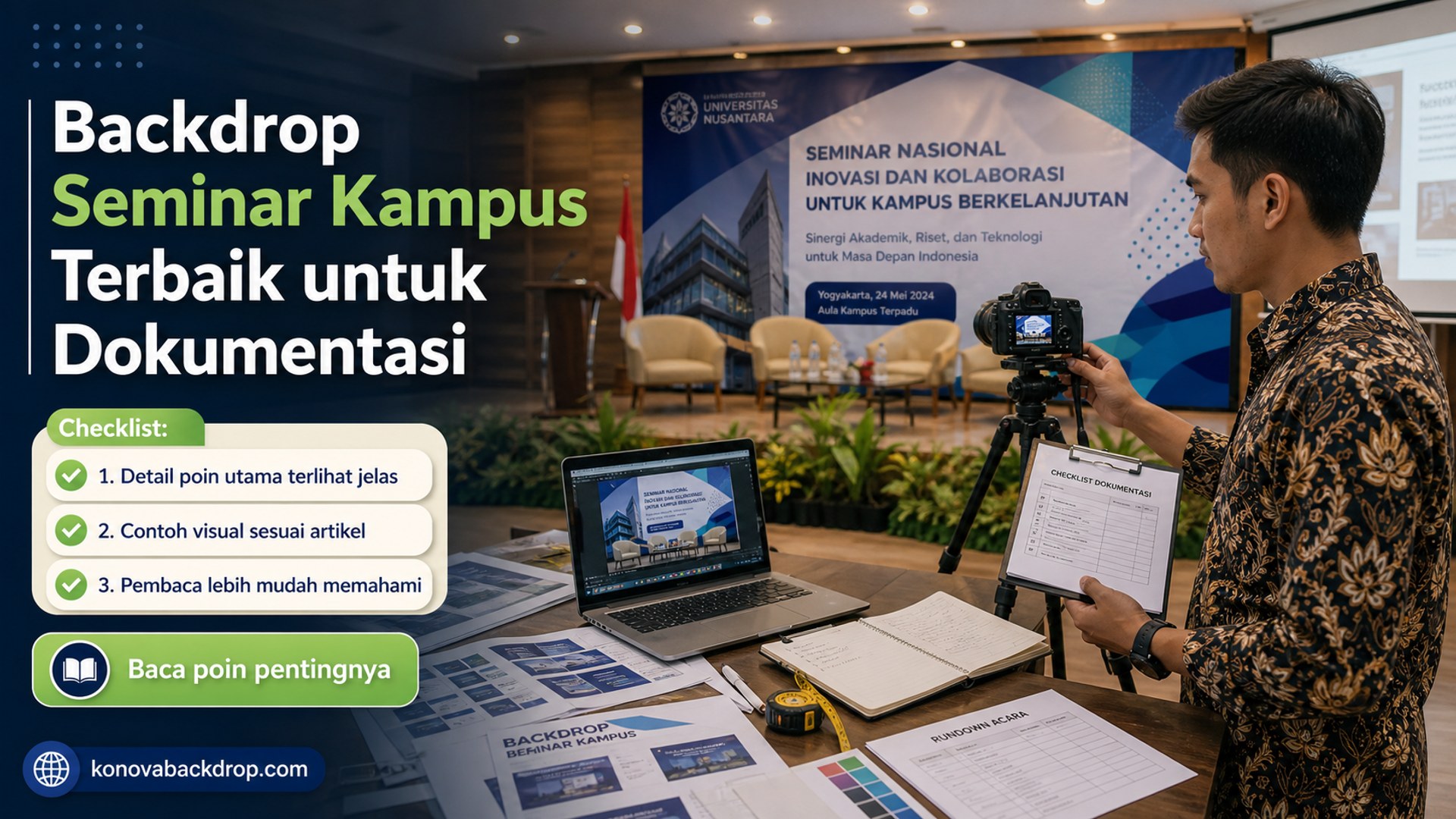 Ilustrasi backdrop pernikahan Semarang - Backdrop Seminar Kampus Terbaik untuk Dokumentasi