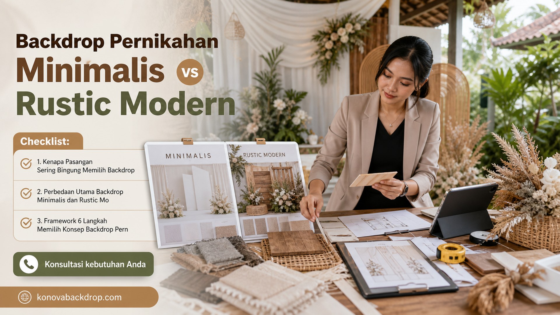 backdrop pernikahan Semarang - Backdrop Pernikahan Minimalis vs Rustic Modern