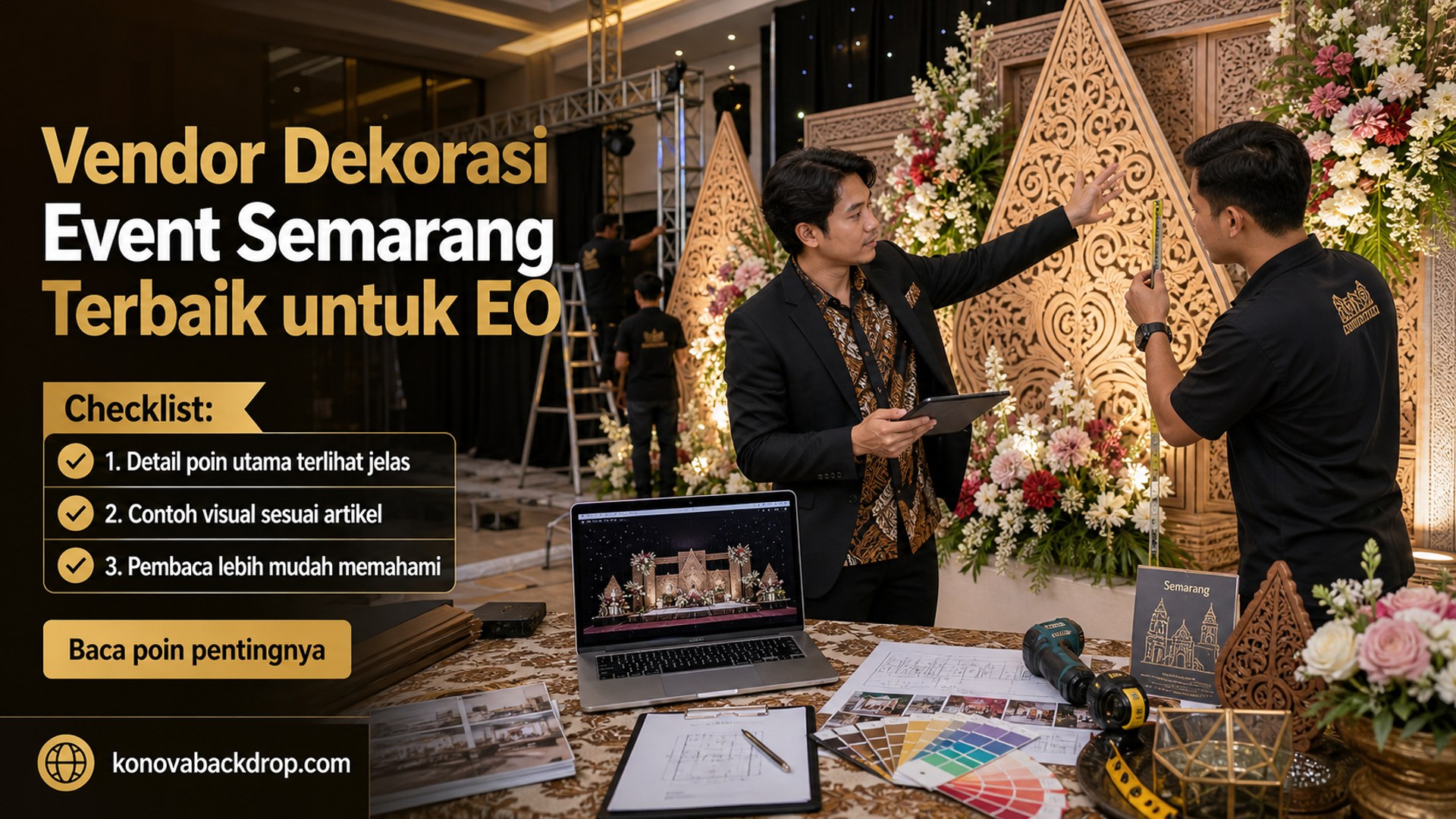 Ilustrasi backdrop pernikahan Semarang - Vendor Dekorasi Event Semarang Terbaik untuk EO