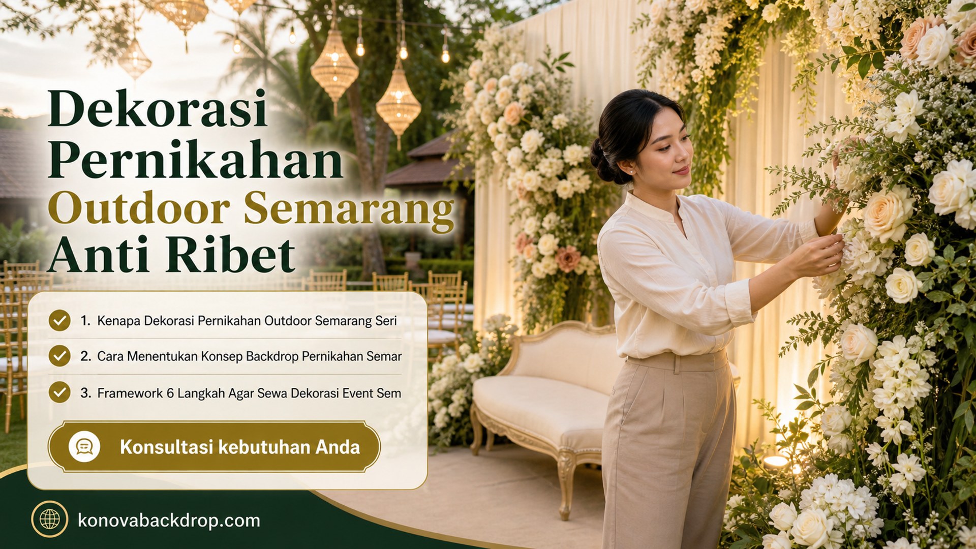 backdrop pernikahan Semarang - Dekorasi Pernikahan Outdoor Semarang Anti Ribet
