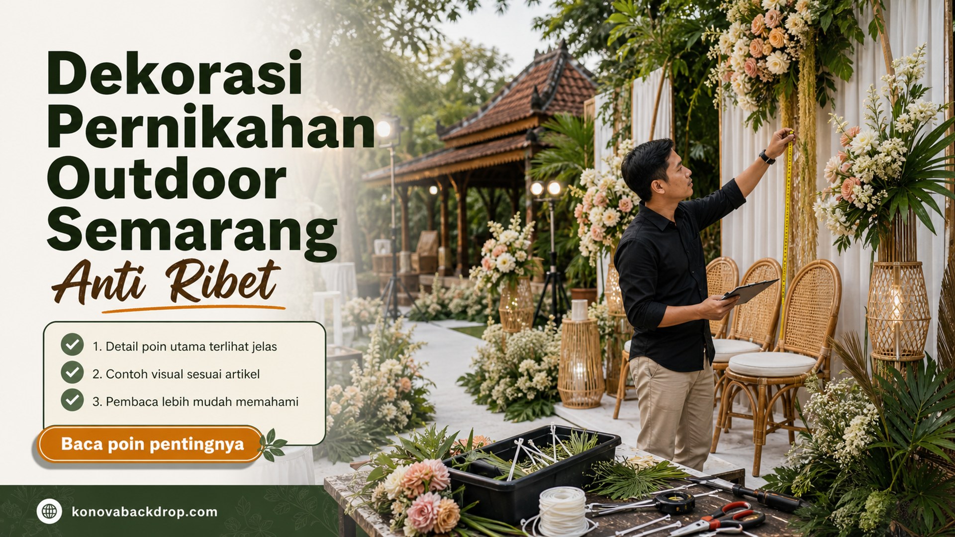 Ilustrasi backdrop pernikahan Semarang - Dekorasi Pernikahan Outdoor Semarang Anti Ribet