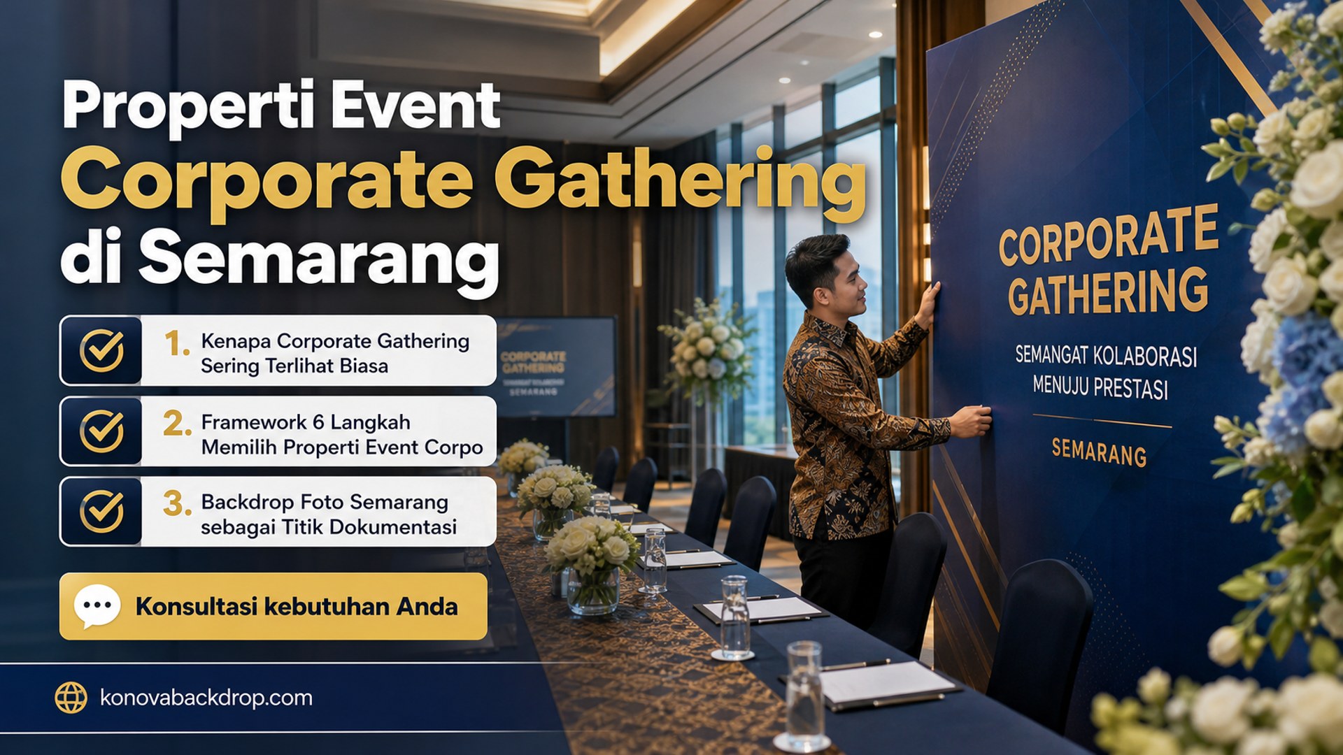 backdrop pernikahan Semarang - Properti Event Corporate Gathering di Semarang