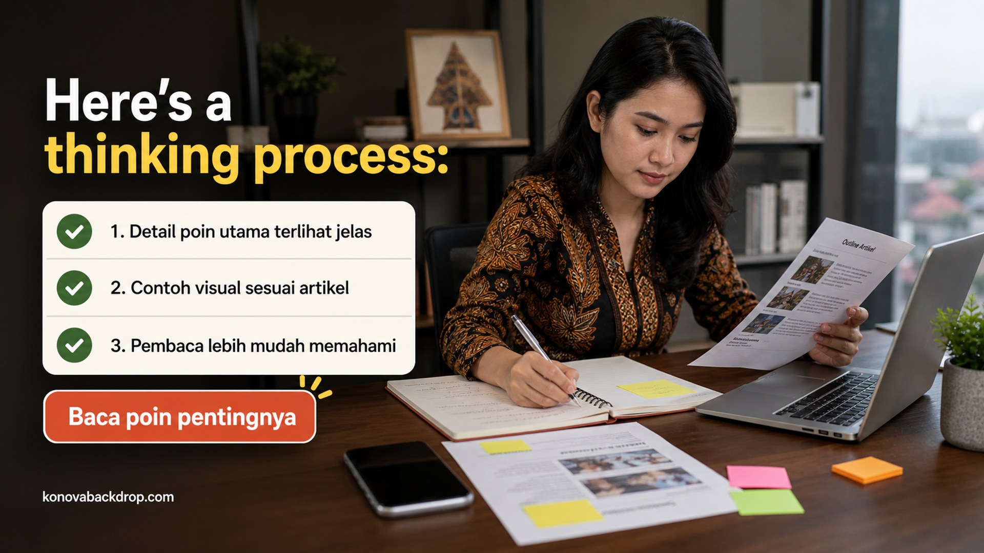 Ilustrasi backdrop pernikahan Semarang - Here's a thinking process: