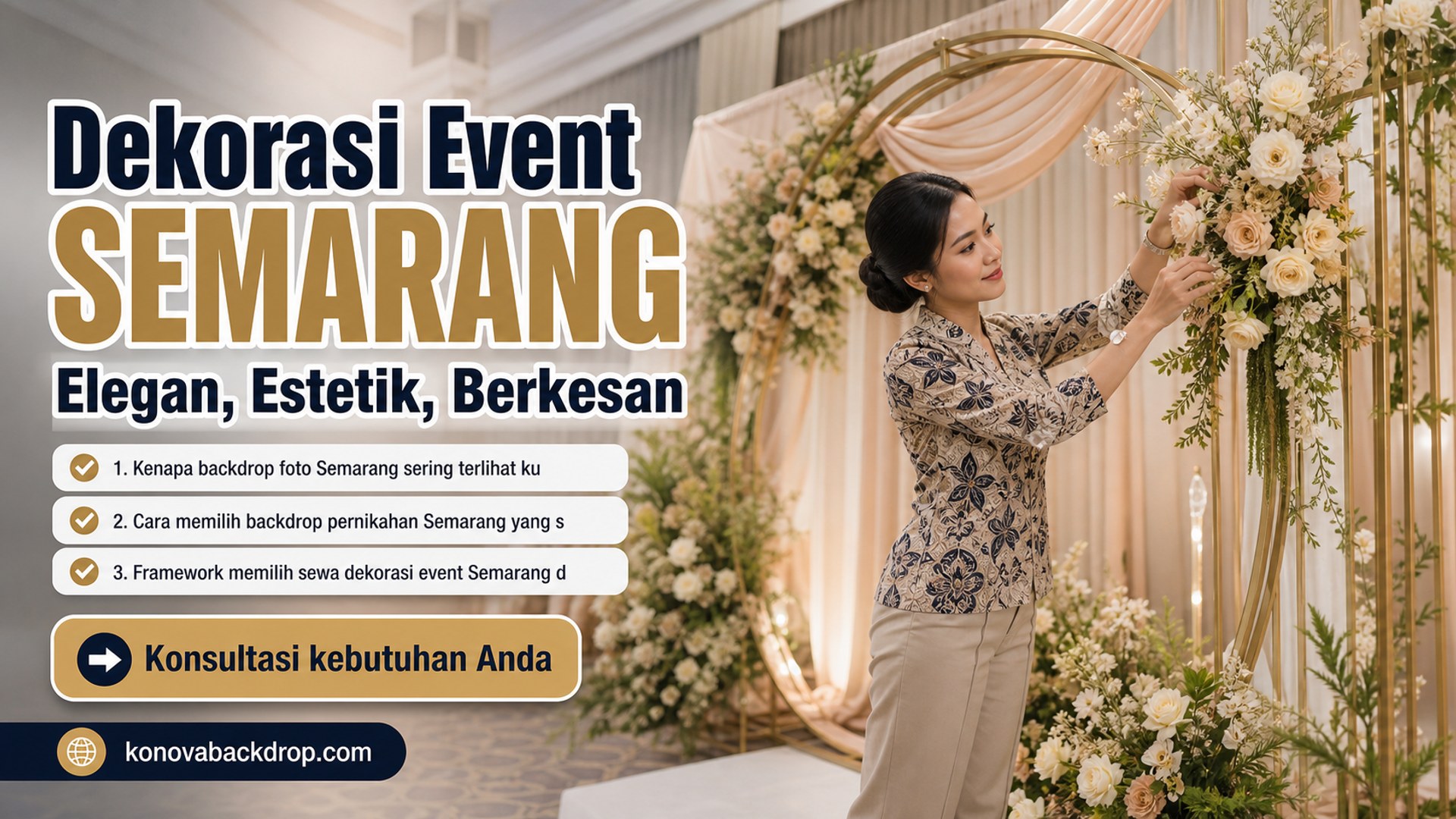 backdrop pernikahan Semarang - No quotes, no numbers, no emojis