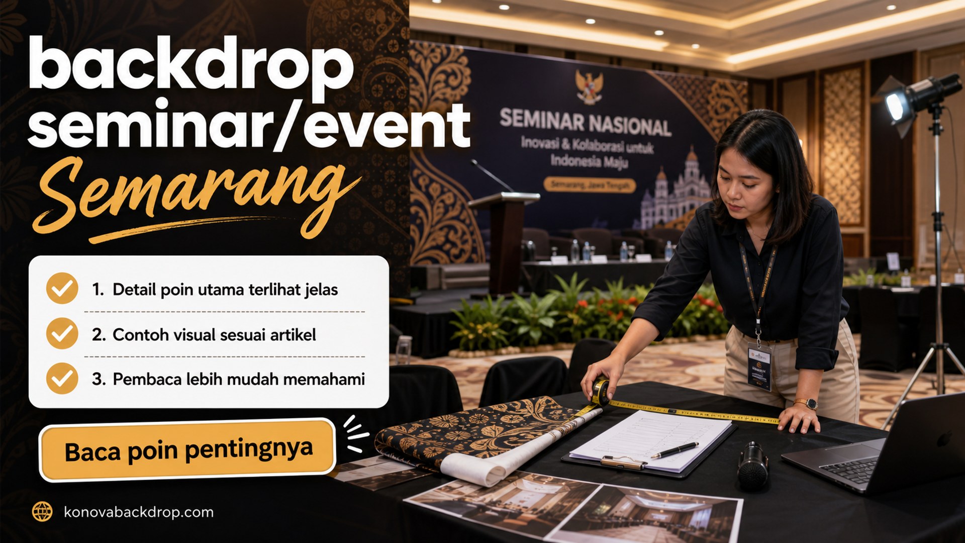 Ilustrasi backdrop pernikahan Semarang - backdrop seminar/event Semarang