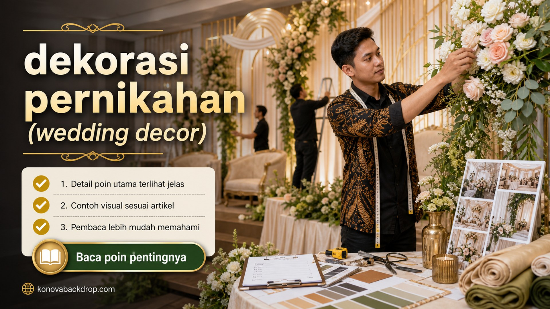 Ilustrasi backdrop pernikahan Semarang - dekorasi pernikahan (wedding decor)