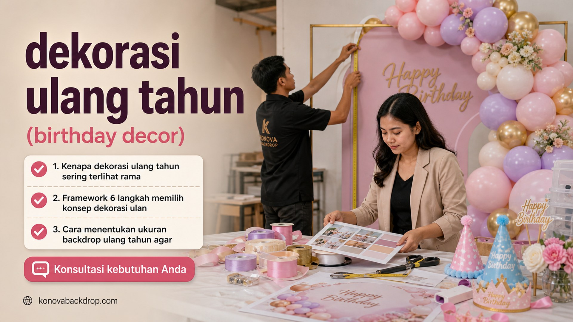 backdrop pernikahan Semarang - dekorasi ulang tahun (birthday decor)