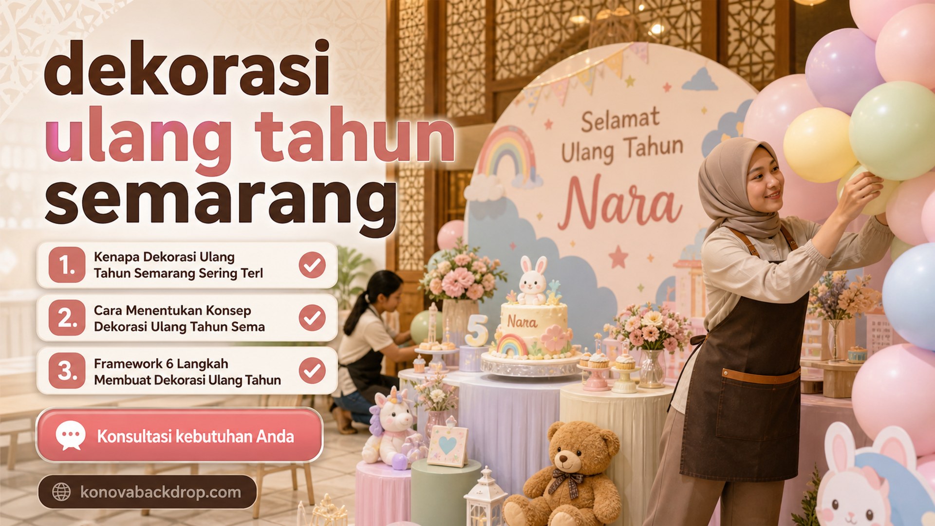 backdrop pernikahan Semarang - dekorasi ulang tahun semarang