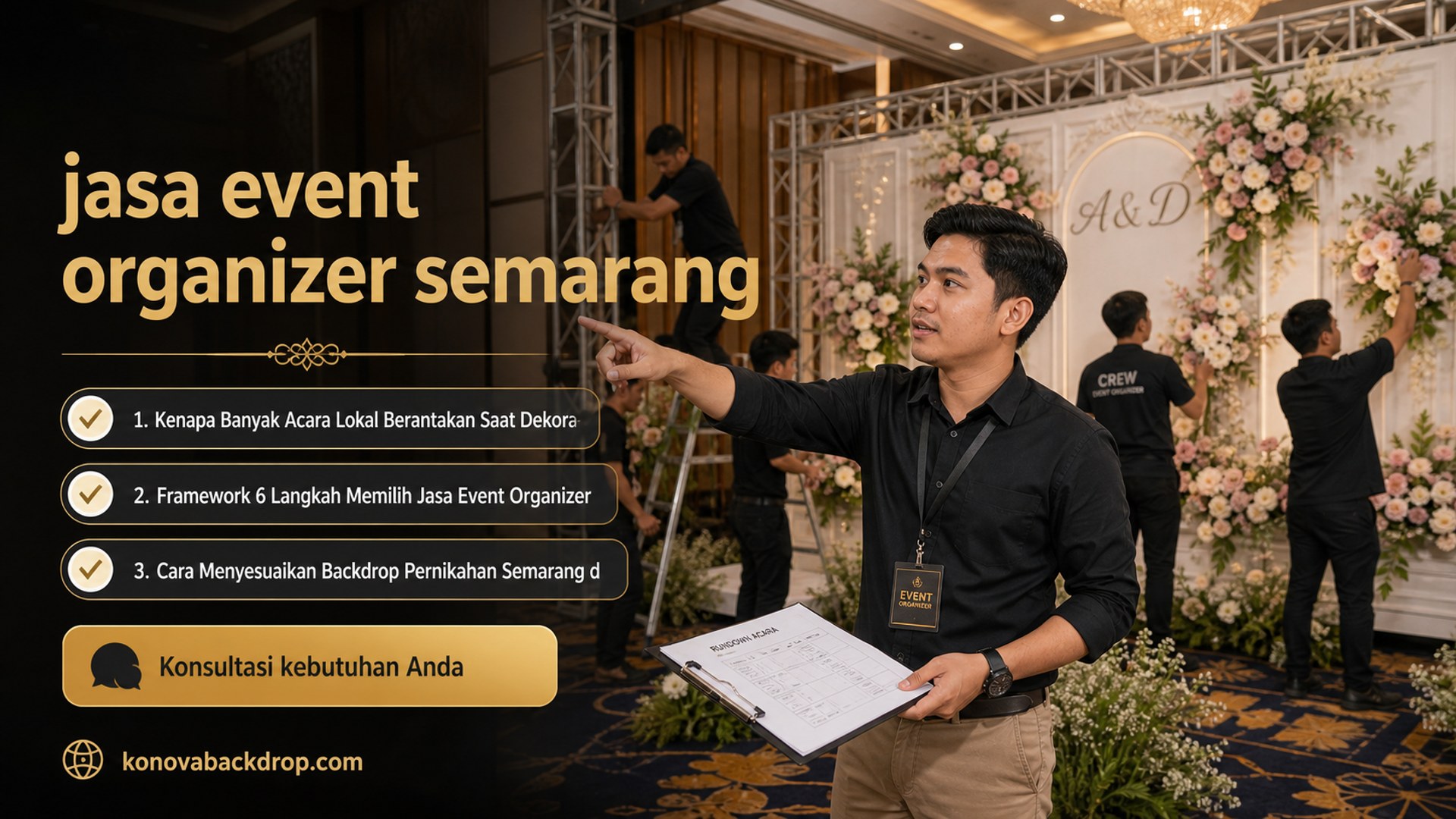 backdrop pernikahan Semarang - jasa event organizer semarang