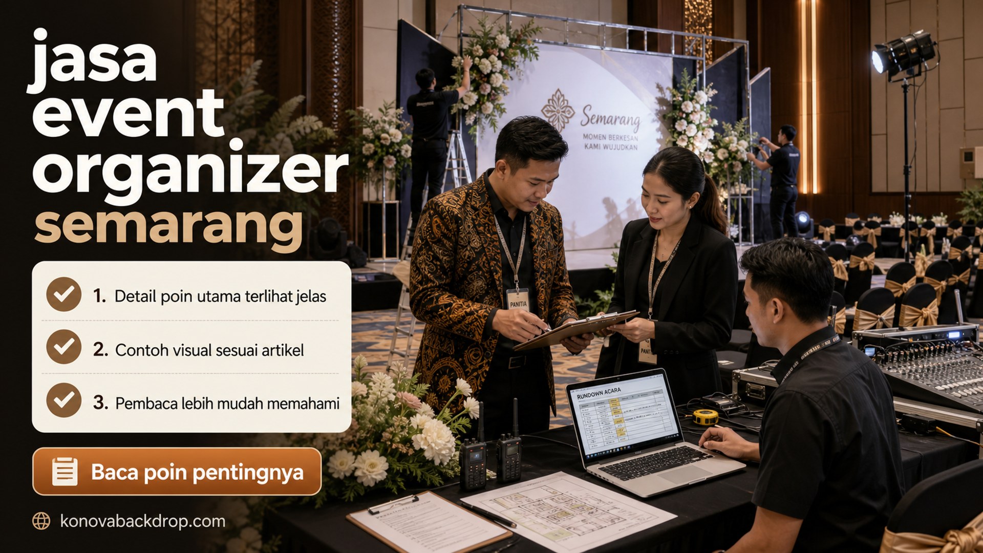 Ilustrasi backdrop pernikahan Semarang - jasa event organizer semarang