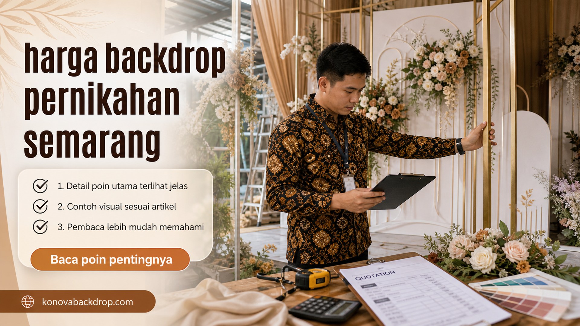 Ilustrasi harga backdrop pernikahan semarang