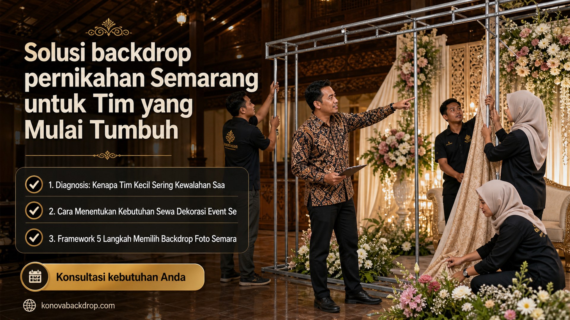 Solusi backdrop pernikahan Semarang untuk Tim yang Mulai Tumbuh