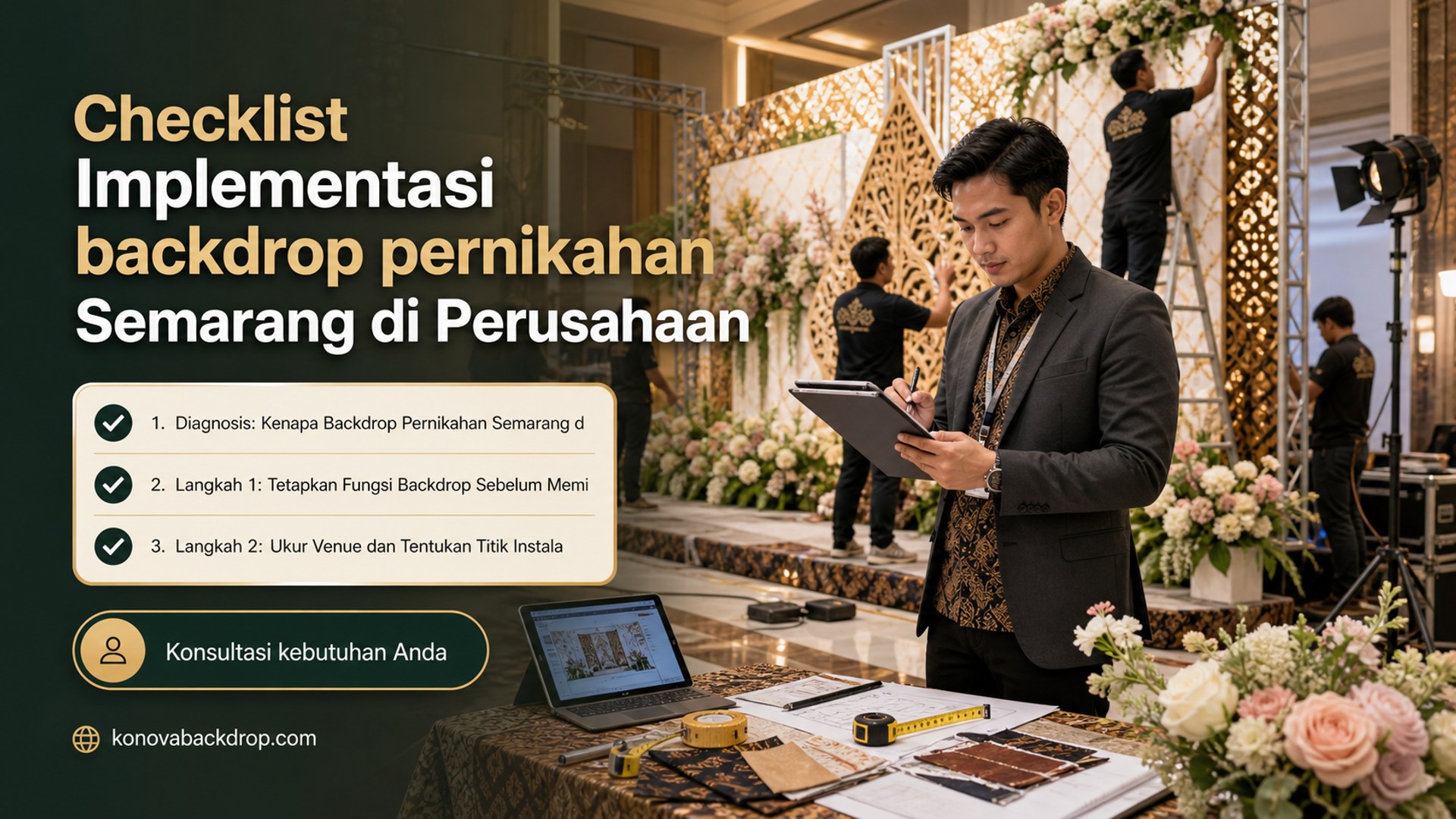 Checklist Implementasi backdrop pernikahan Semarang di Perusahaan