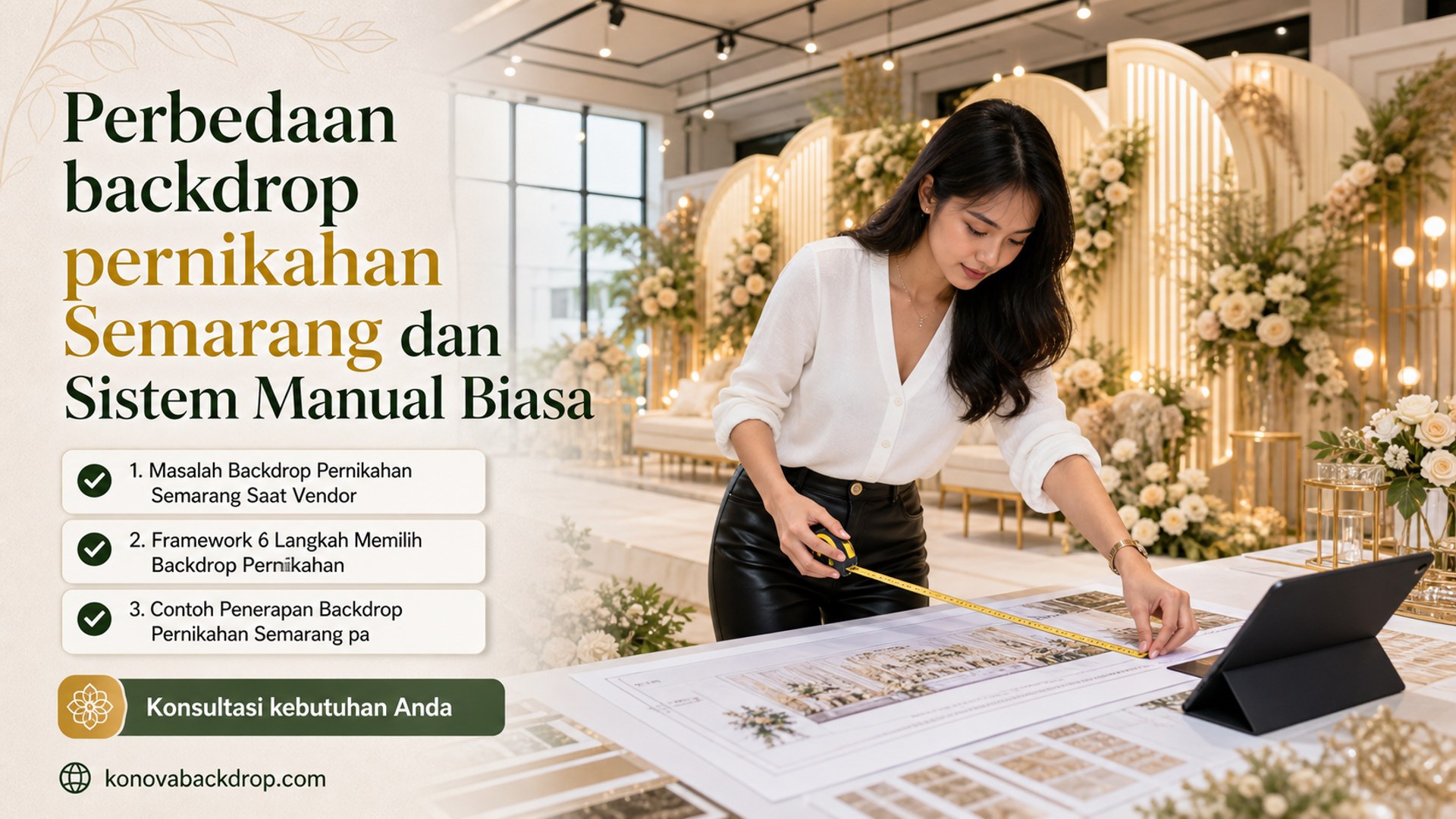 Perbedaan backdrop pernikahan Semarang dan Sistem Manual Biasa