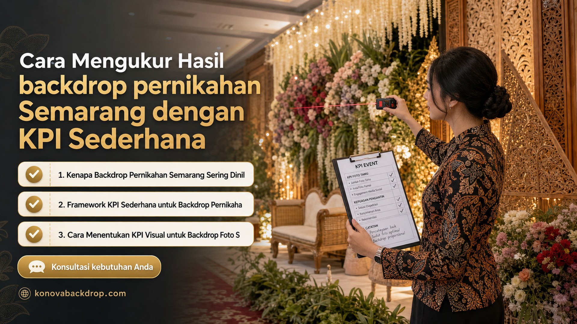 Cara Mengukur Hasil backdrop pernikahan Semarang dengan KPI Sederhana