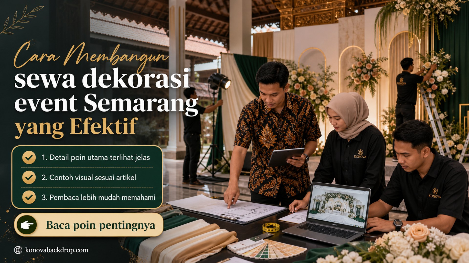 Ilustrasi backdrop pernikahan Semarang - Cara Membangun sewa dekorasi event Semarang yang Efektif