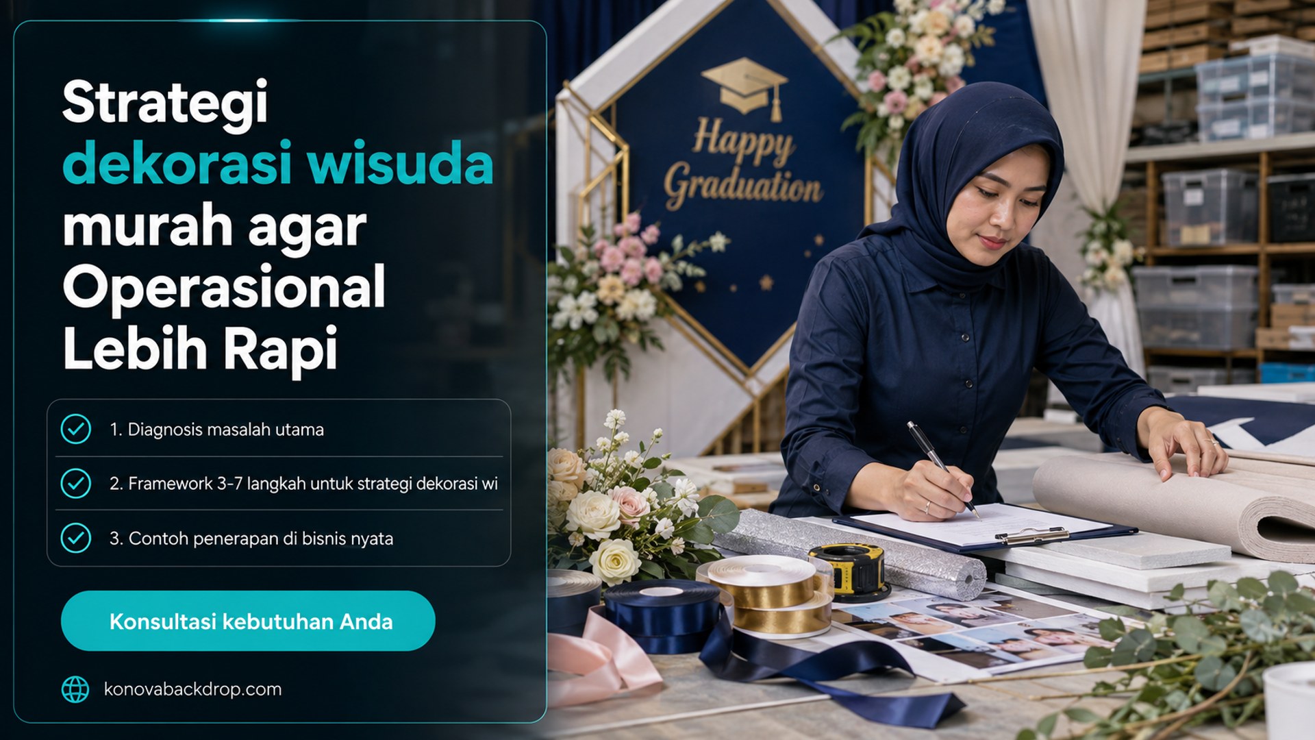 backdrop pernikahan Semarang - Strategi dekorasi wisuda murah agar Operasional Lebih Rapi