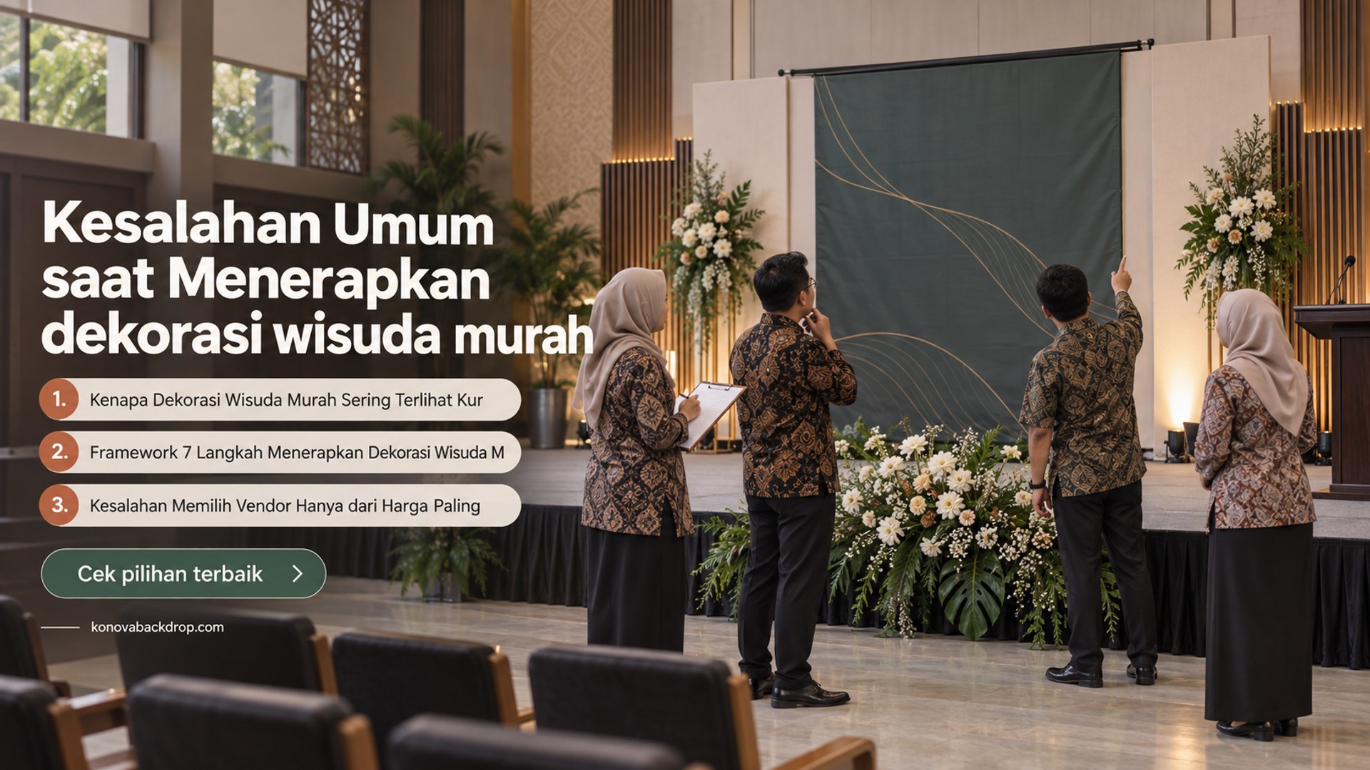 backdrop pernikahan Semarang - Kesalahan Umum saat Menerapkan dekorasi wisuda murah