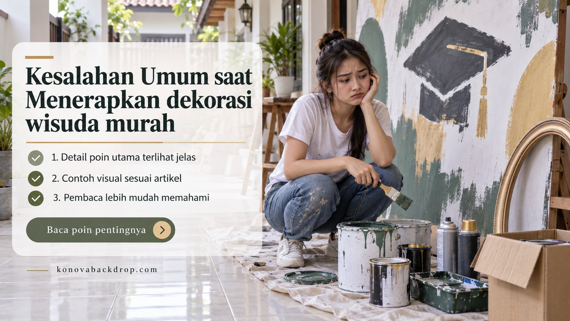 Ilustrasi backdrop pernikahan Semarang - Kesalahan Umum saat Menerapkan dekorasi wisuda murah