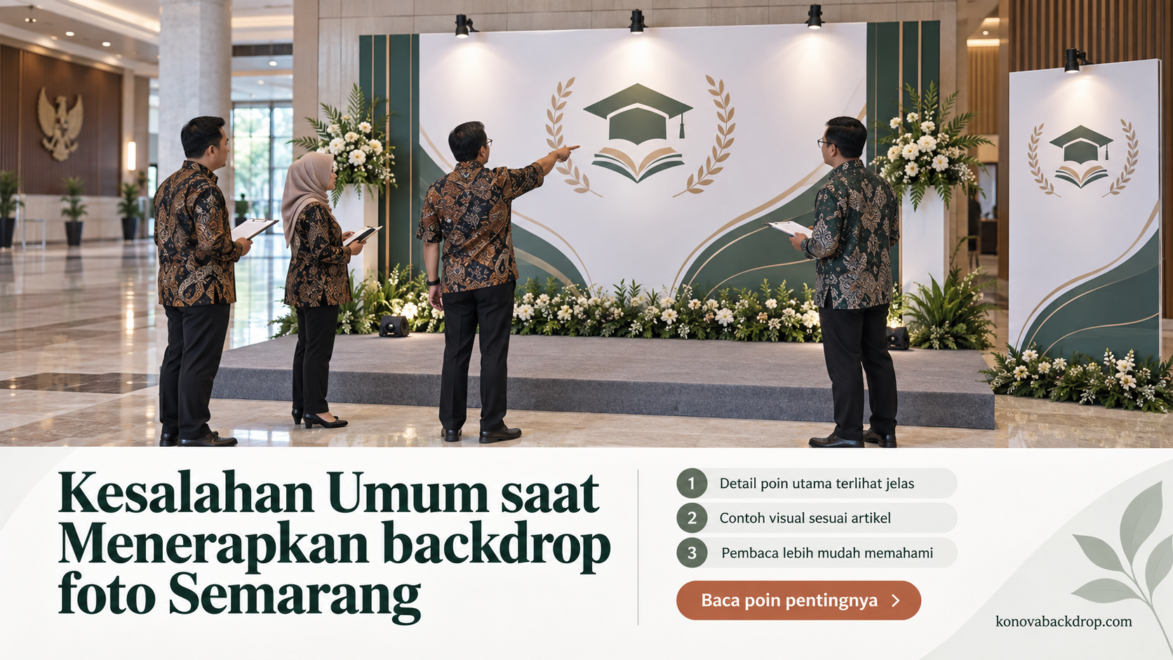 Ilustrasi backdrop pernikahan Semarang - Kesalahan Umum saat Menerapkan backdrop foto Semarang