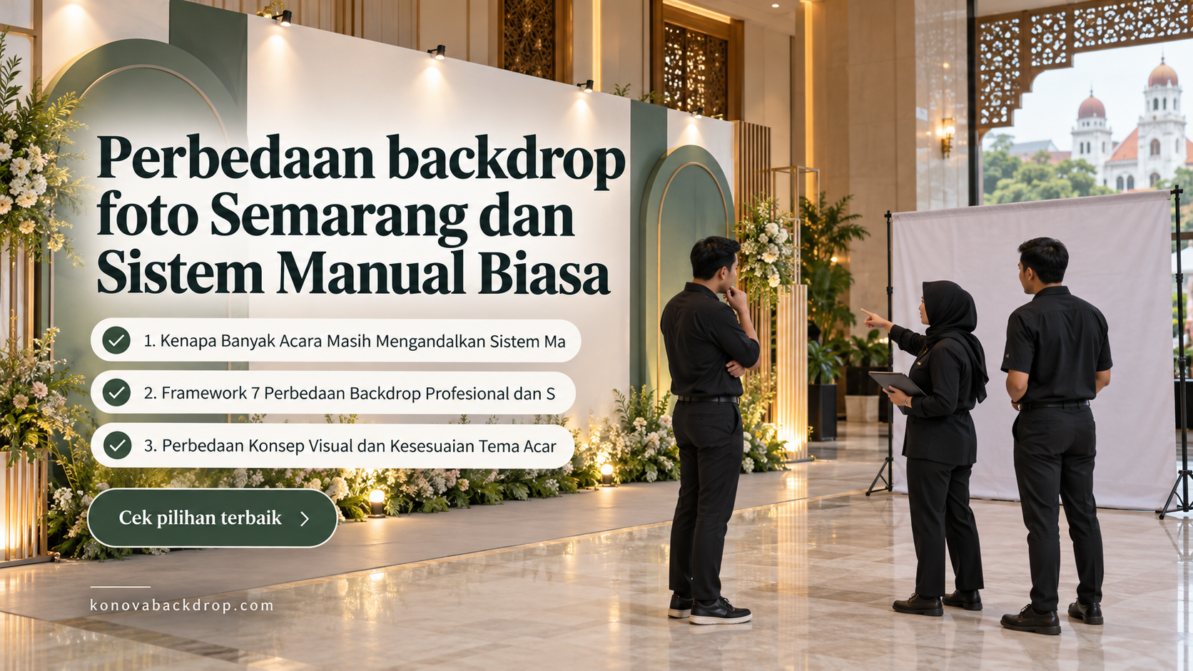 backdrop pernikahan Semarang - Perbedaan backdrop foto Semarang dan Sistem Manual Biasa