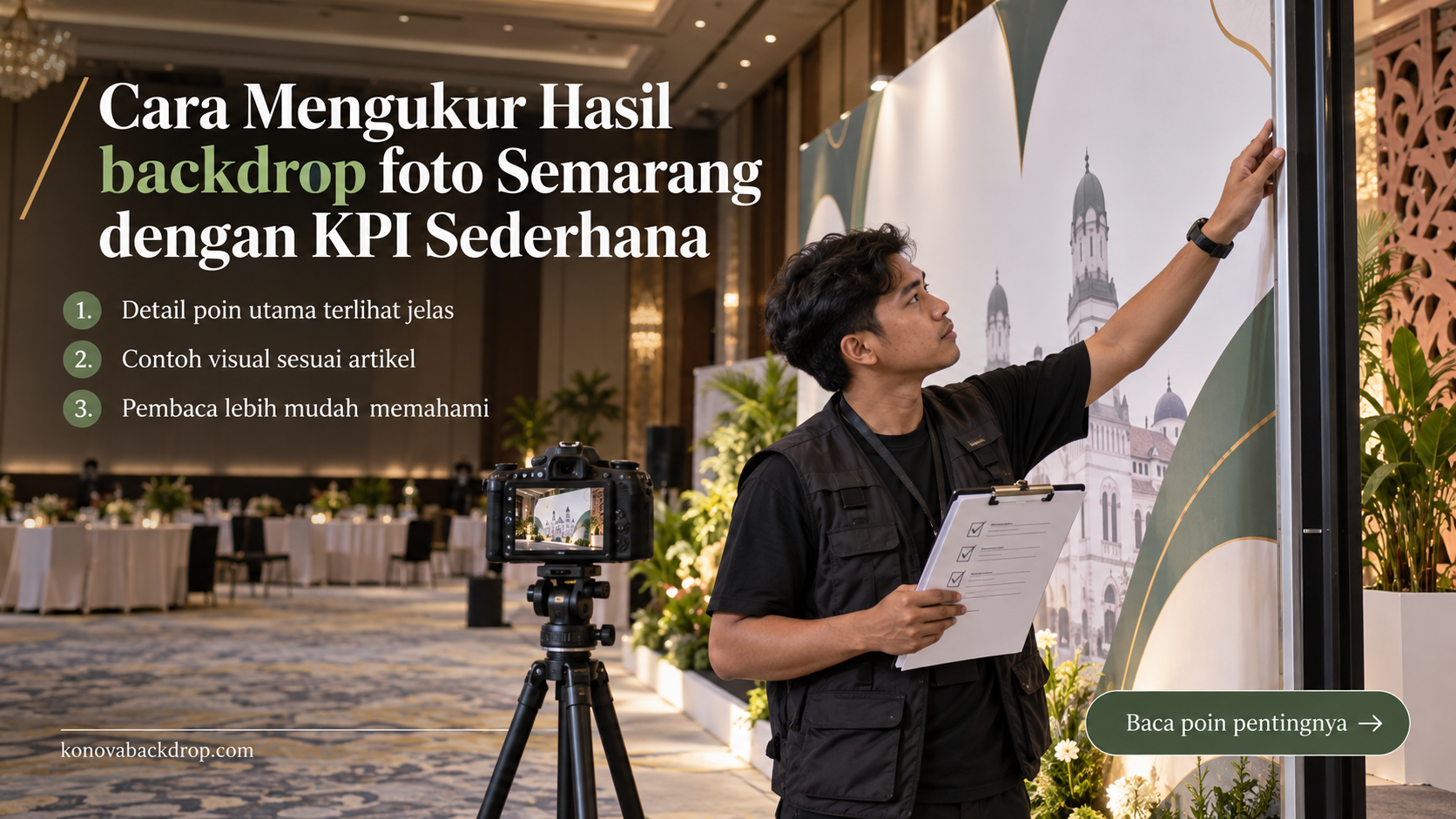 Ilustrasi backdrop pernikahan Semarang - Cara Mengukur Hasil backdrop foto Semarang dengan KPI Sederhana