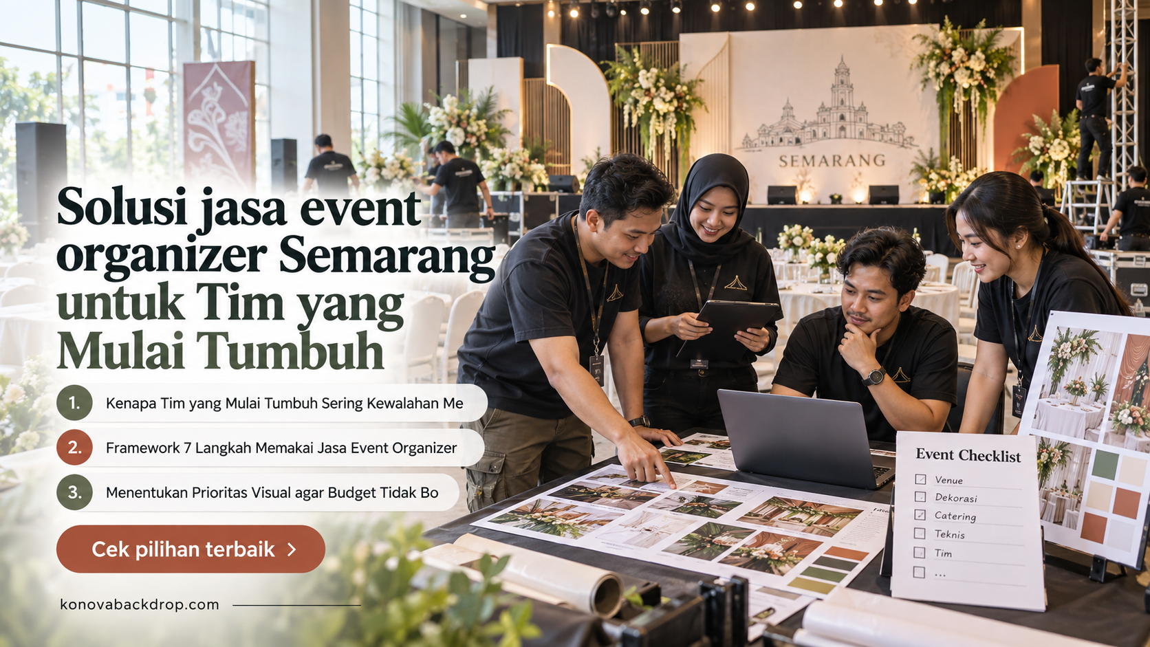 backdrop pernikahan Semarang - Solusi jasa event organizer Semarang untuk Tim yang Mulai Tumbuh