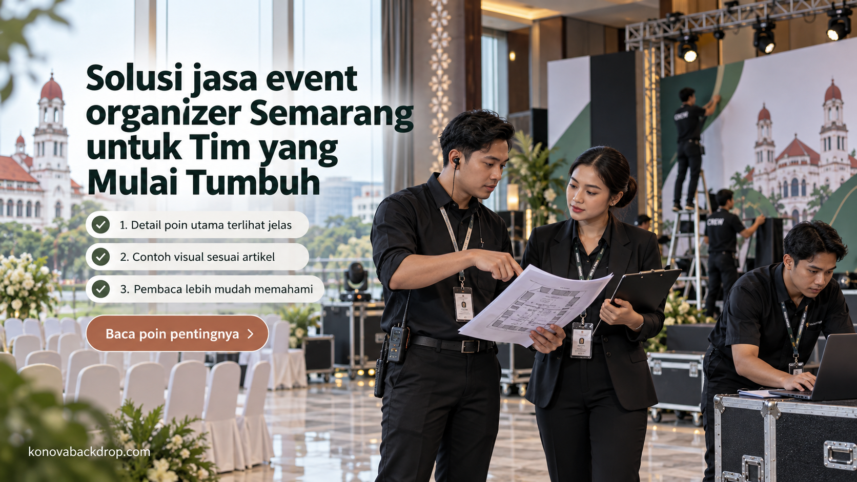 Ilustrasi backdrop pernikahan Semarang - Solusi jasa event organizer Semarang untuk Tim yang Mulai Tumbuh