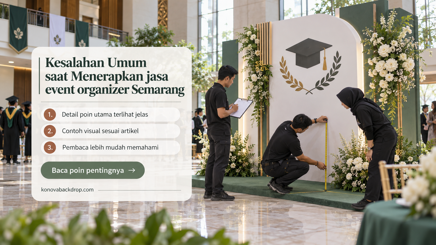 Ilustrasi backdrop pernikahan Semarang - Kesalahan Umum saat Menerapkan jasa event organizer Semarang