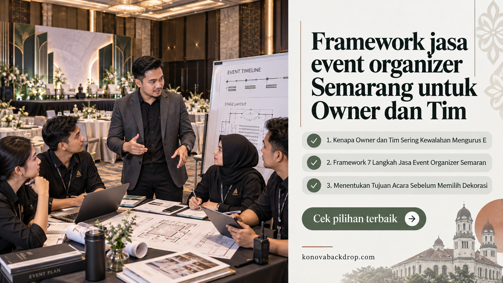 backdrop pernikahan Semarang - Framework jasa event organizer Semarang untuk Owner dan Tim