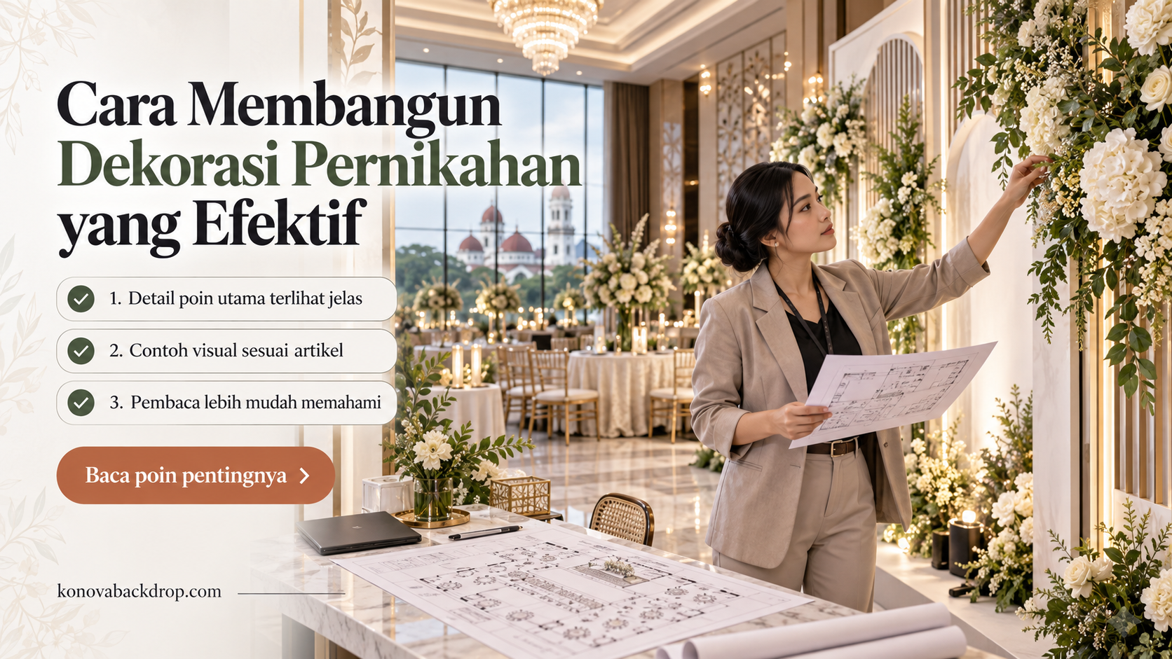 Ilustrasi backdrop pernikahan Semarang - Cara Membangun Dekorasi Pernikahan yang Efektif