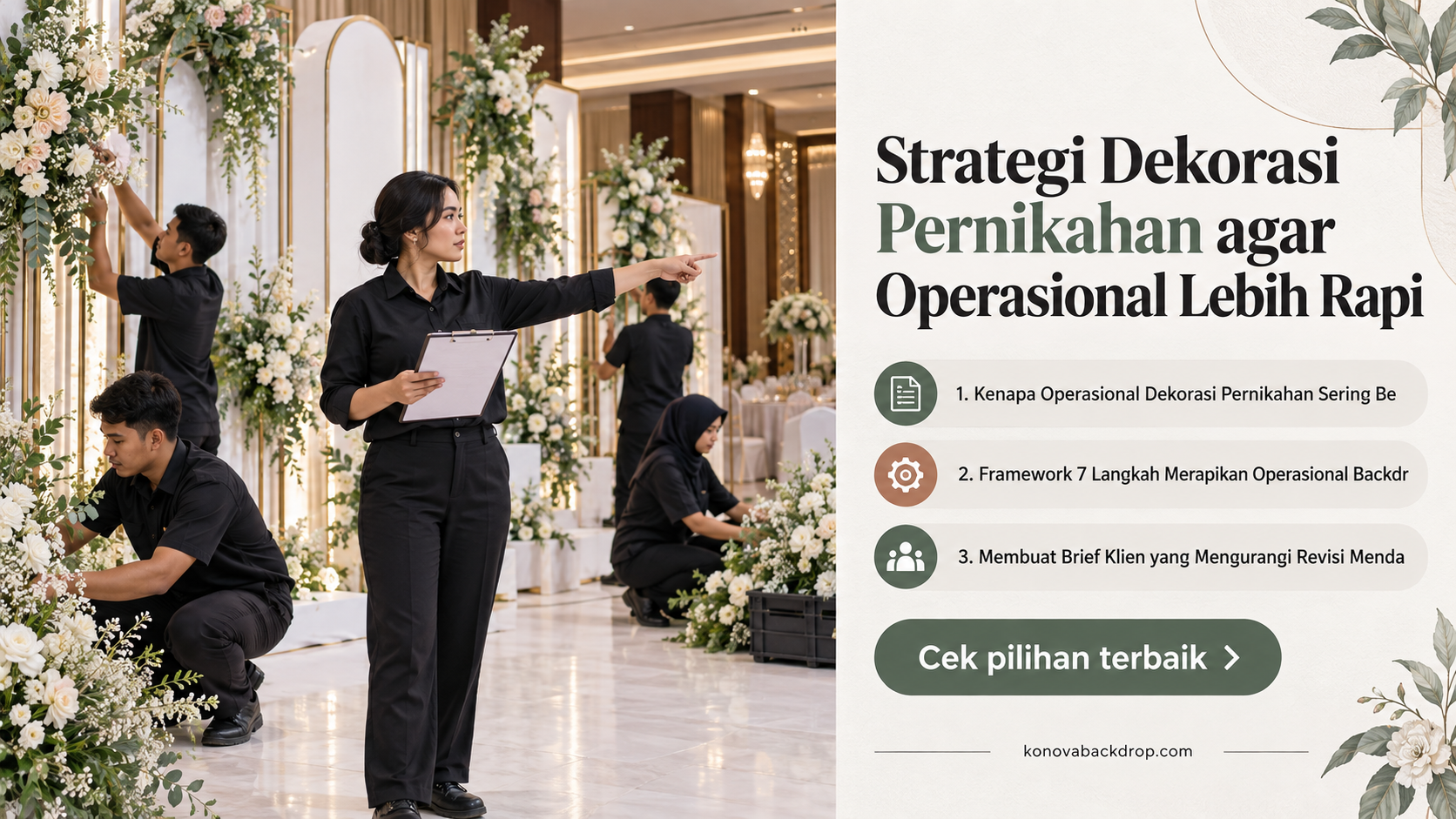 backdrop pernikahan Semarang - Strategi Dekorasi Pernikahan agar Operasional Lebih Rapi