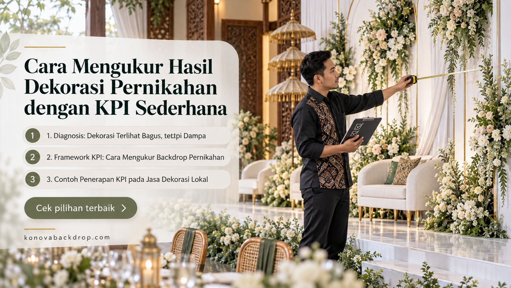 backdrop pernikahan Semarang - Cara Mengukur Hasil Dekorasi Pernikahan dengan KPI Sederhana