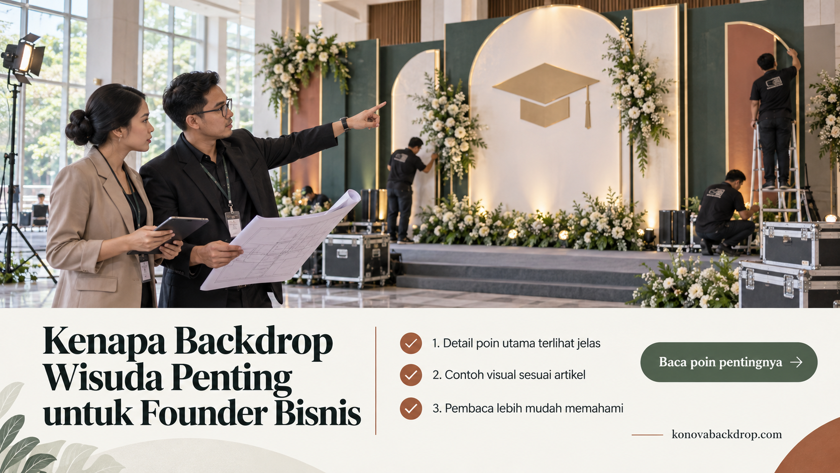 Ilustrasi backdrop pernikahan Semarang - Kenapa Backdrop Wisuda Penting untuk Founder Bisnis