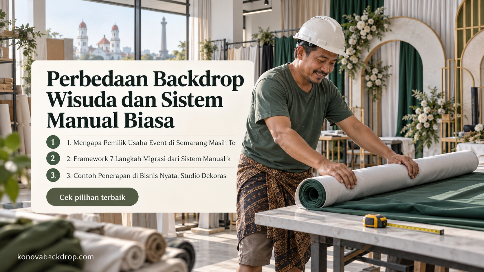backdrop pernikahan Semarang - Perbedaan Backdrop Wisuda dan Sistem Manual Biasa