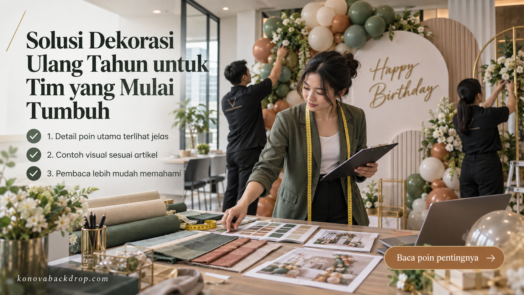 Ilustrasi backdrop pernikahan Semarang - Solusi Dekorasi Ulang Tahun untuk Tim yang Mulai Tumbuh