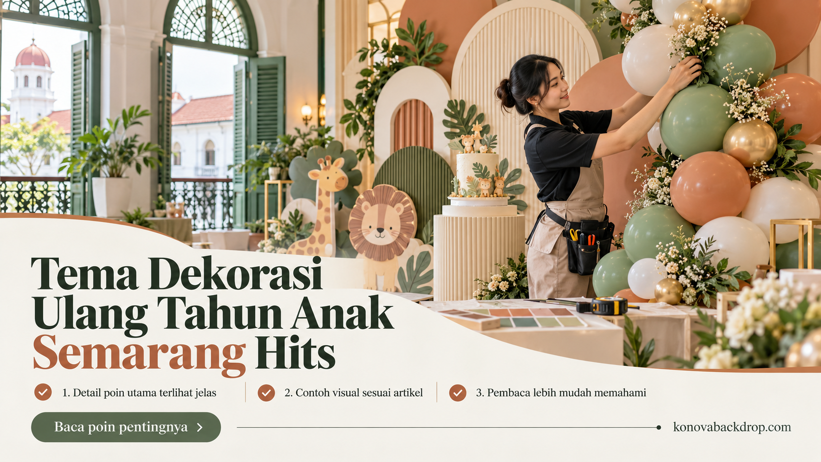 Ilustrasi backdrop pernikahan Semarang - Tema Dekorasi Ulang Tahun Anak Semarang Hits
