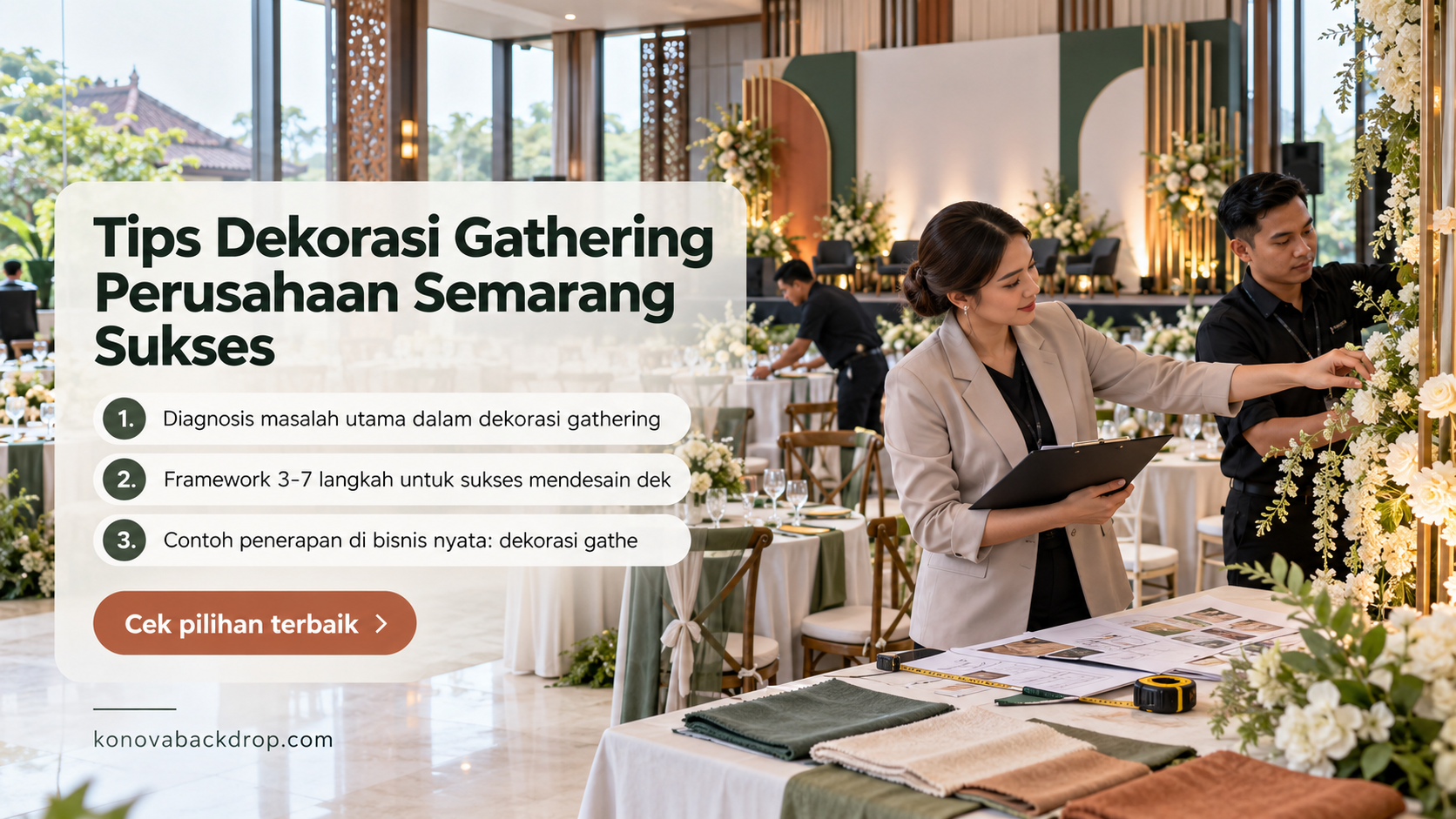 backdrop pernikahan Semarang - Tips Dekorasi Gathering Perusahaan Semarang Sukses
