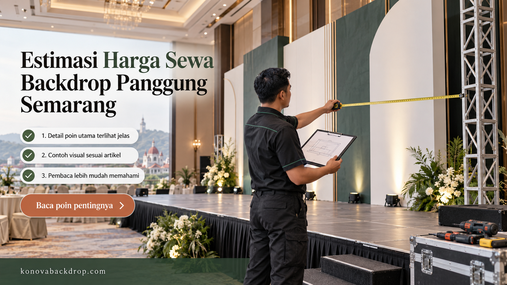 Ilustrasi backdrop pernikahan Semarang - Estimasi Harga Sewa Backdrop Panggung Semarang